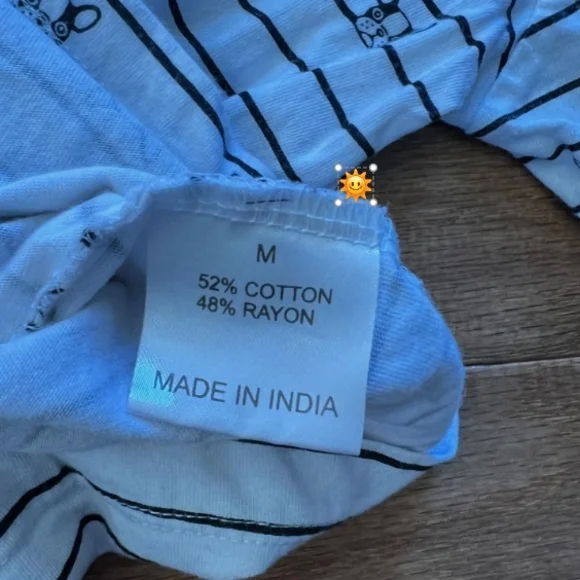 Striped Kids T-Shirt with Bear Print - Picture 3 of 4